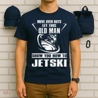 Old Man How To Jetski Cool retro Jet-Ski Jet Skiing T-Shirt thumb 6