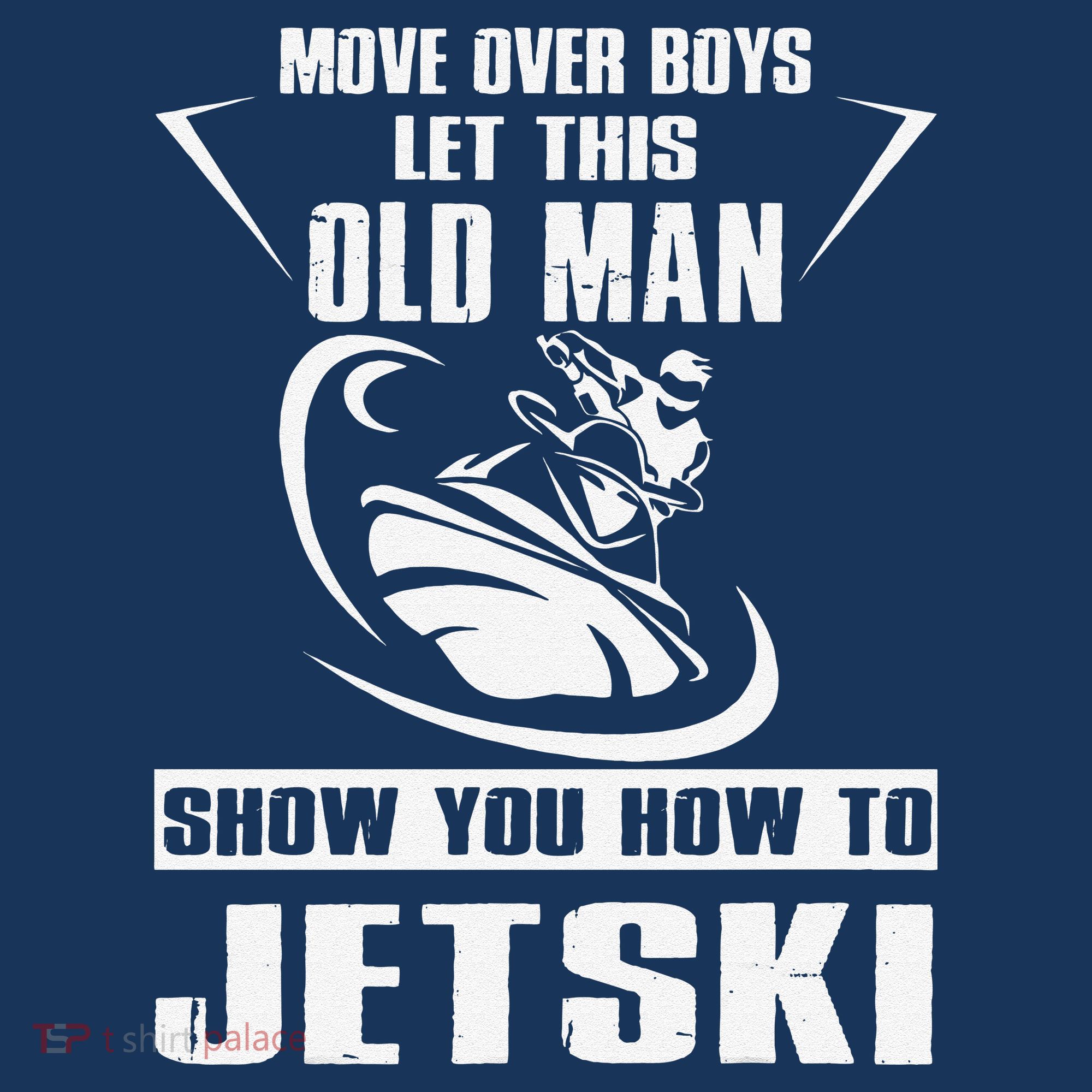 Old Man How To Jetski Cool retro Jet-Ski Jet Skiing Coaster