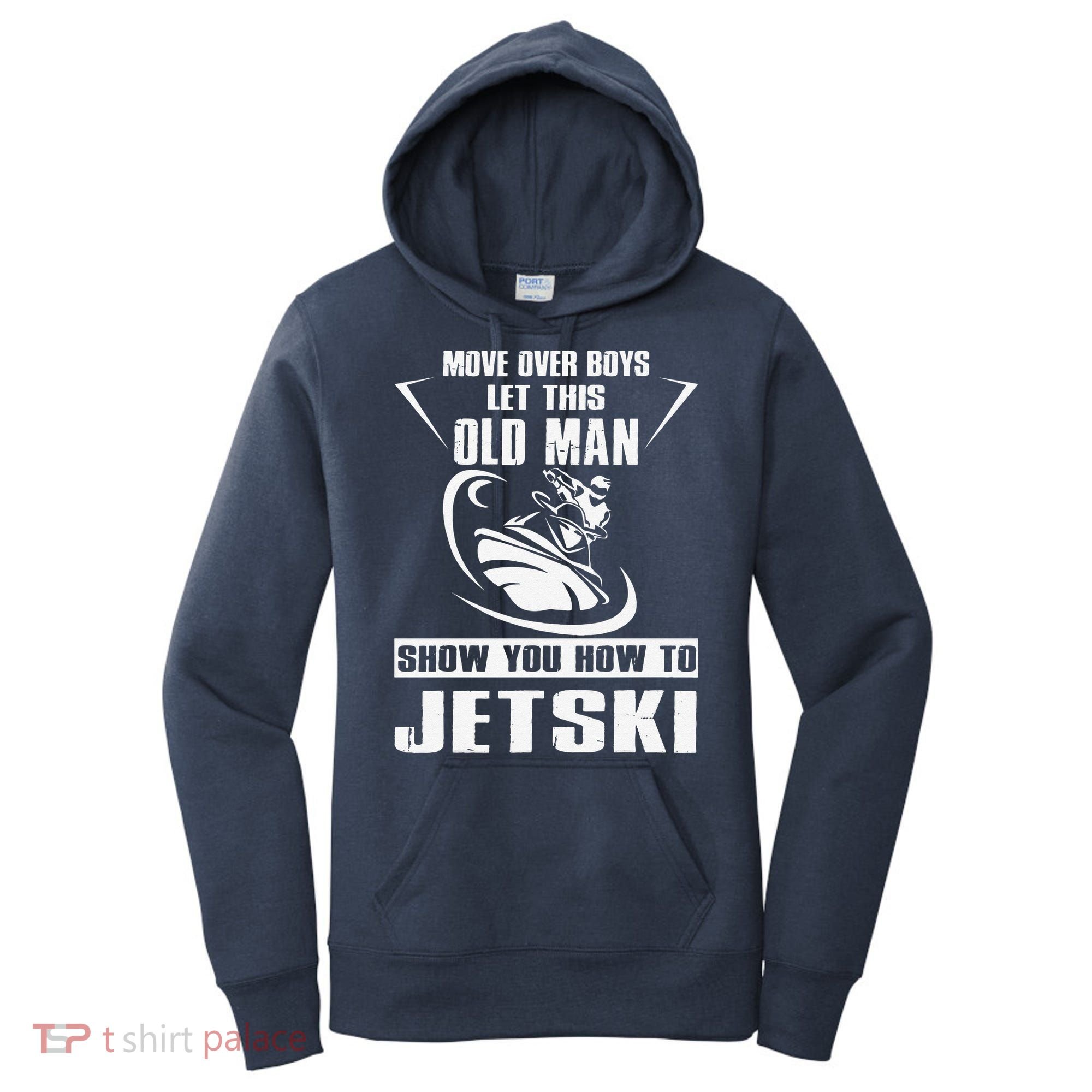 Old Man How To Jetski Cool retro Jet-Ski Jet Skiing Women's Hoodie