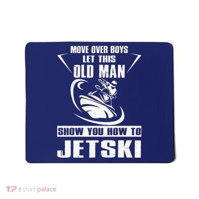Old Man How To Jetski Cool retro Jet-Ski Jet Skiing Mousepad