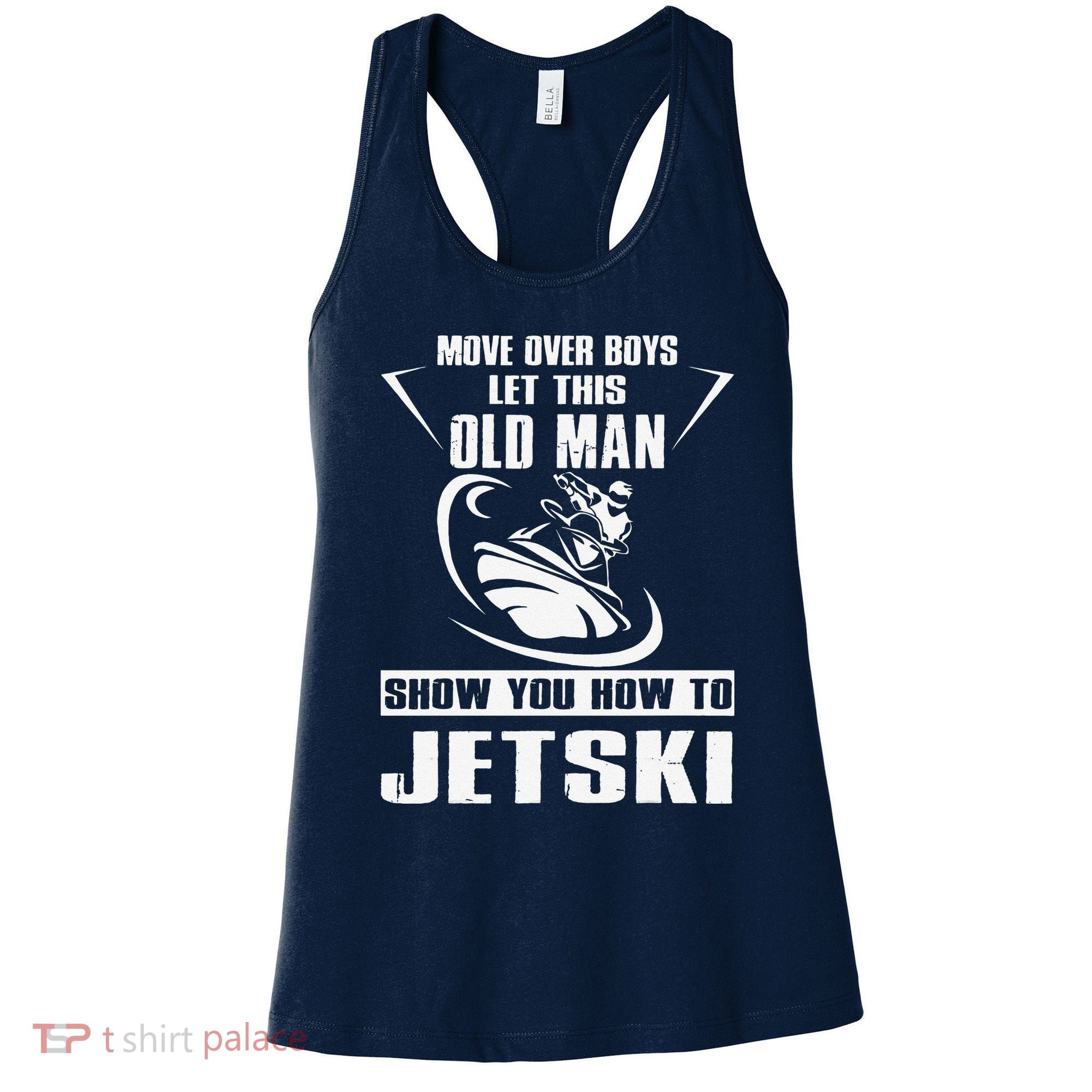 Old Man How To Jetski Cool retro Jet-Ski Jet Skiing Women's Tank Top