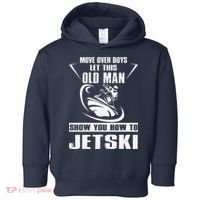 Old Man How To Jetski Cool retro Jet-Ski Jet Skiing Toddler Hoodie thumb 0