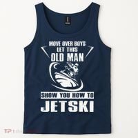 Old Man How To Jetski Cool retro Jet-Ski Jet Skiing Tank Top thumb 2