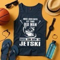 Old Man How To Jetski Cool retro Jet-Ski Jet Skiing Tank Top thumb 4