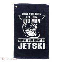 Old Man How To Jetski Cool retro Jet-Ski Jet Skiing Golf Towel thumb 0