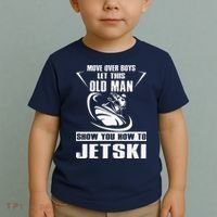 Old Man How To Jetski Cool retro Jet-Ski Jet Skiing Toddler T-Shirt thumb 2