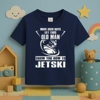 Old Man How To Jetski Cool retro Jet-Ski Jet Skiing Toddler T-Shirt thumb 3