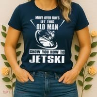 Old Man How To Jetski Cool retro Jet-Ski Jet Skiing Women's T-Shirt thumb 2