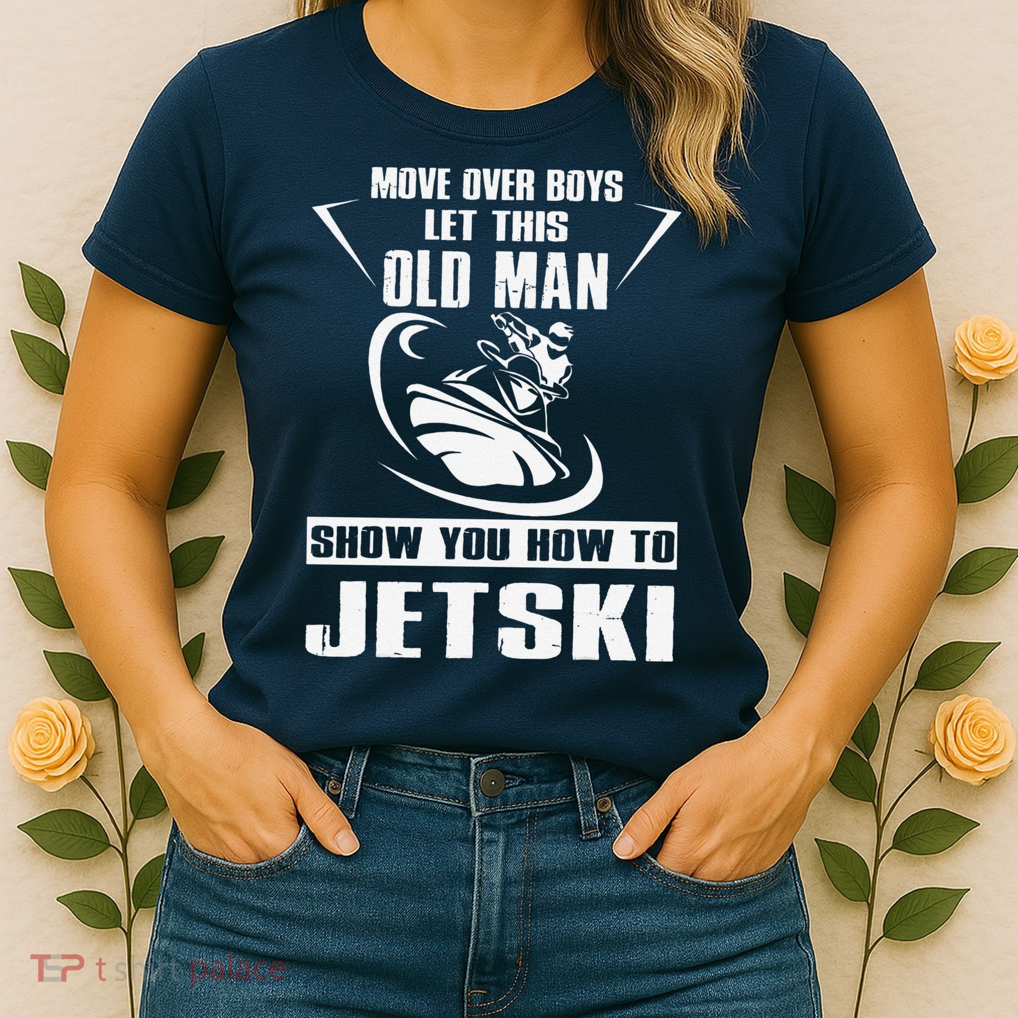 Old Man How To Jetski Cool retro Jet-Ski Jet Skiing Women's T-Shirt