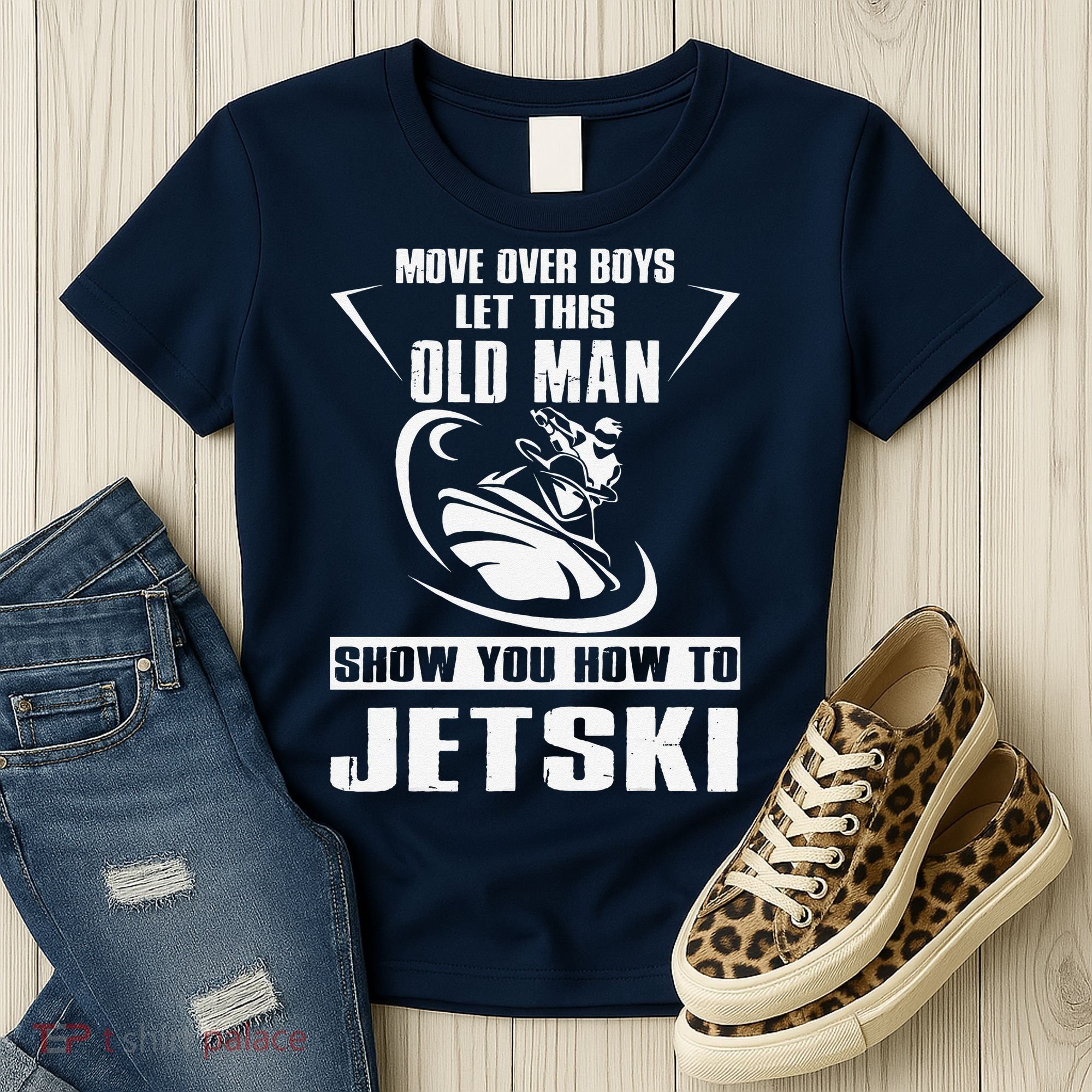 Old Man How To Jetski Cool retro Jet-Ski Jet Skiing Women's T-Shirt
