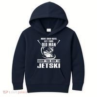 Old Man How To Jetski Cool retro Jet-Ski Jet Skiing Kids Hoodie thumb 0