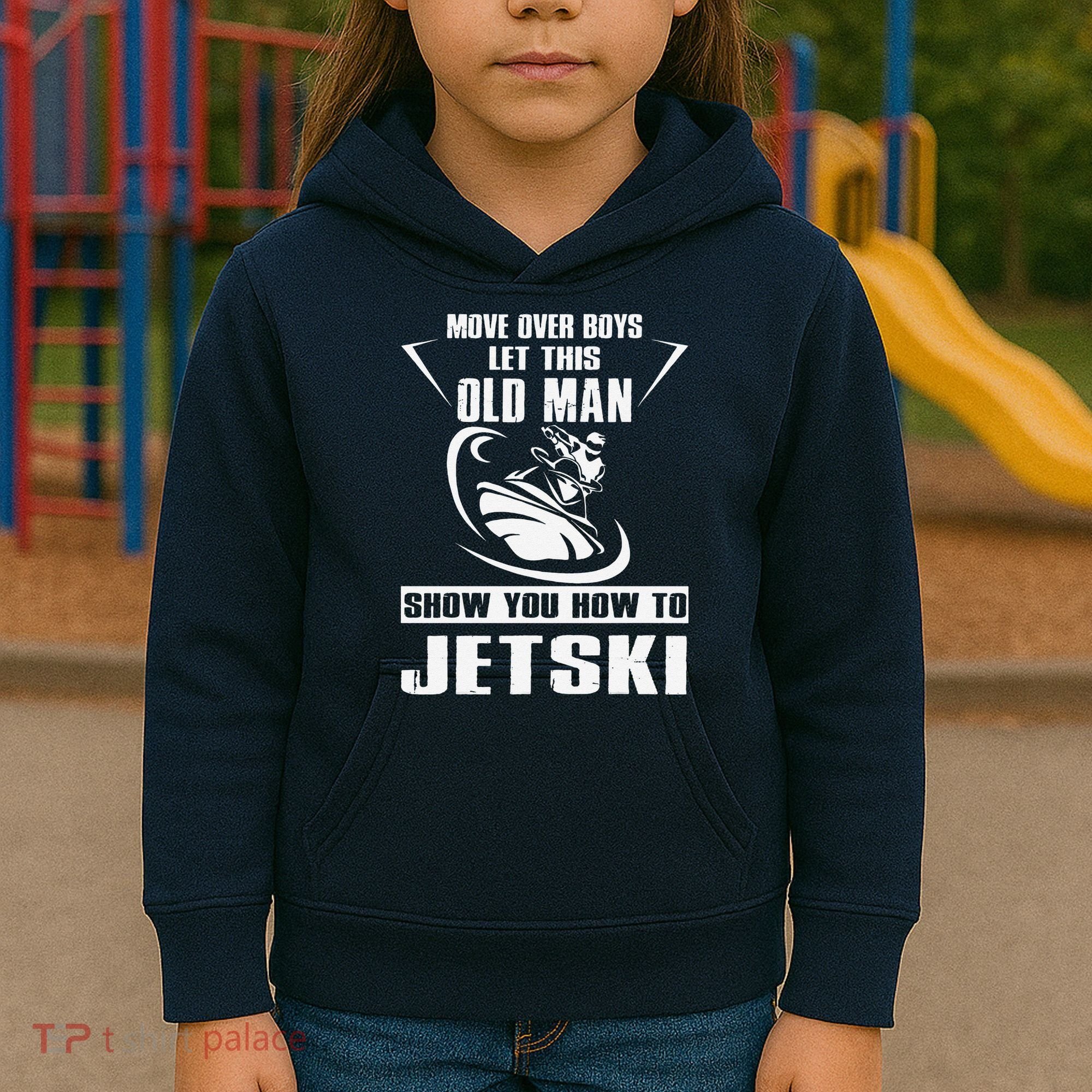 Old Man How To Jetski Cool retro Jet-Ski Jet Skiing Kids Hoodie