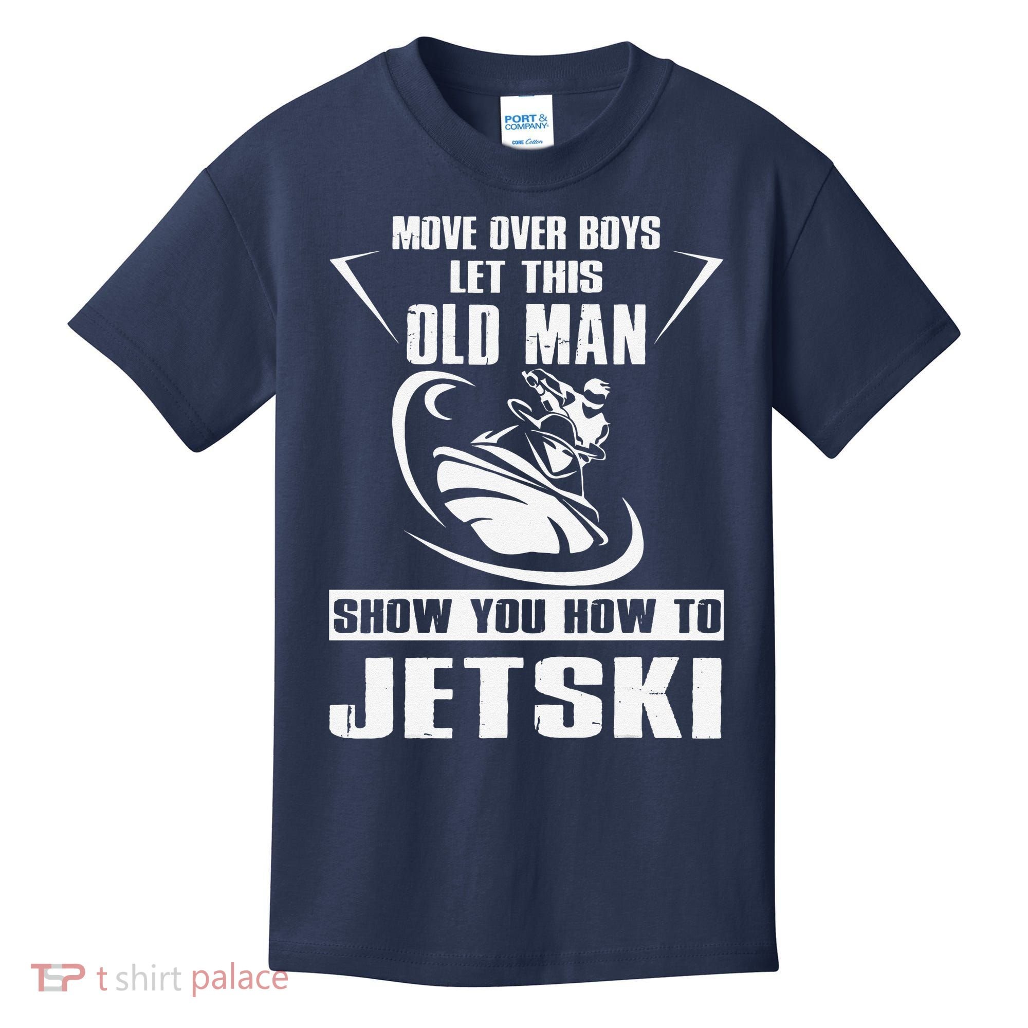 Old Man How To Jetski Cool retro Jet-Ski Jet Skiing Kids T-Shirt