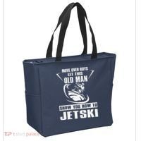 Old Man How To Jetski Cool retro Jet-Ski Jet Skiing Tote Bag thumb 2