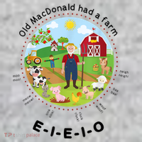 Old MacDonald Had A Farm English Nursery Rhyme Theme Long Sleeve Shirt thumb 2