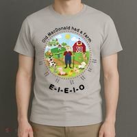Old MacDonald Had A Farm English Nursery Rhyme Theme T-Shirt thumb 3