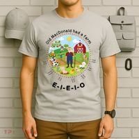 Old MacDonald Had A Farm English Nursery Rhyme Theme T-Shirt thumb 6
