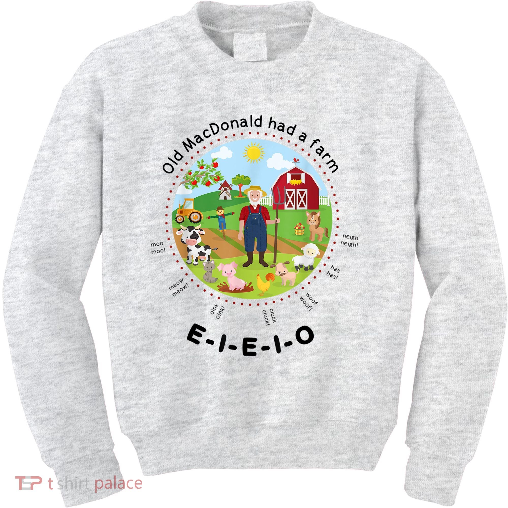 Old MacDonald Had A Farm English Nursery Rhyme Theme Kids Sweatshirt