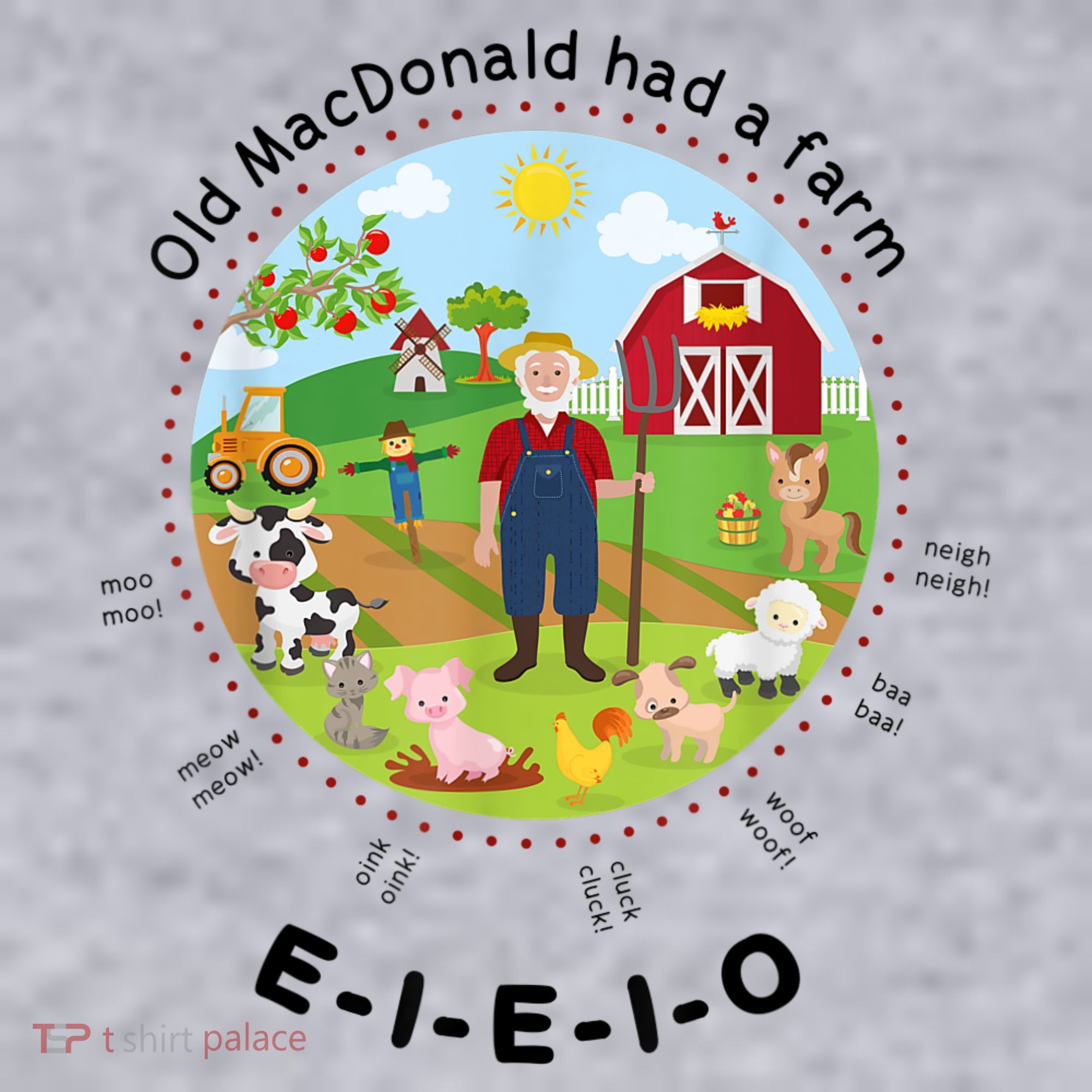 Old MacDonald Had A Farm English Nursery Rhyme Theme Women's Sweatshirt