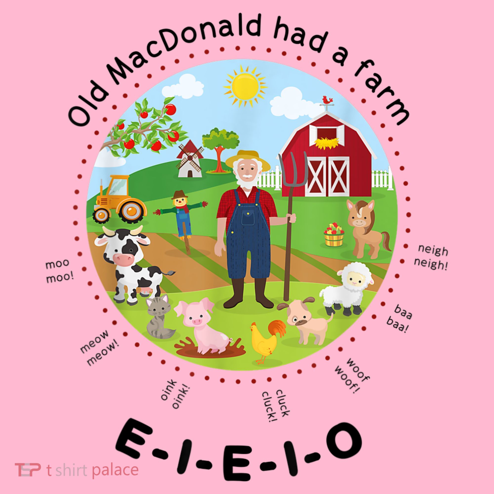 Old MacDonald Had A Farm English Nursery Rhyme Theme Coaster