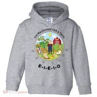 Old MacDonald Had A Farm English Nursery Rhyme Theme Toddler Hoodie thumb 0
