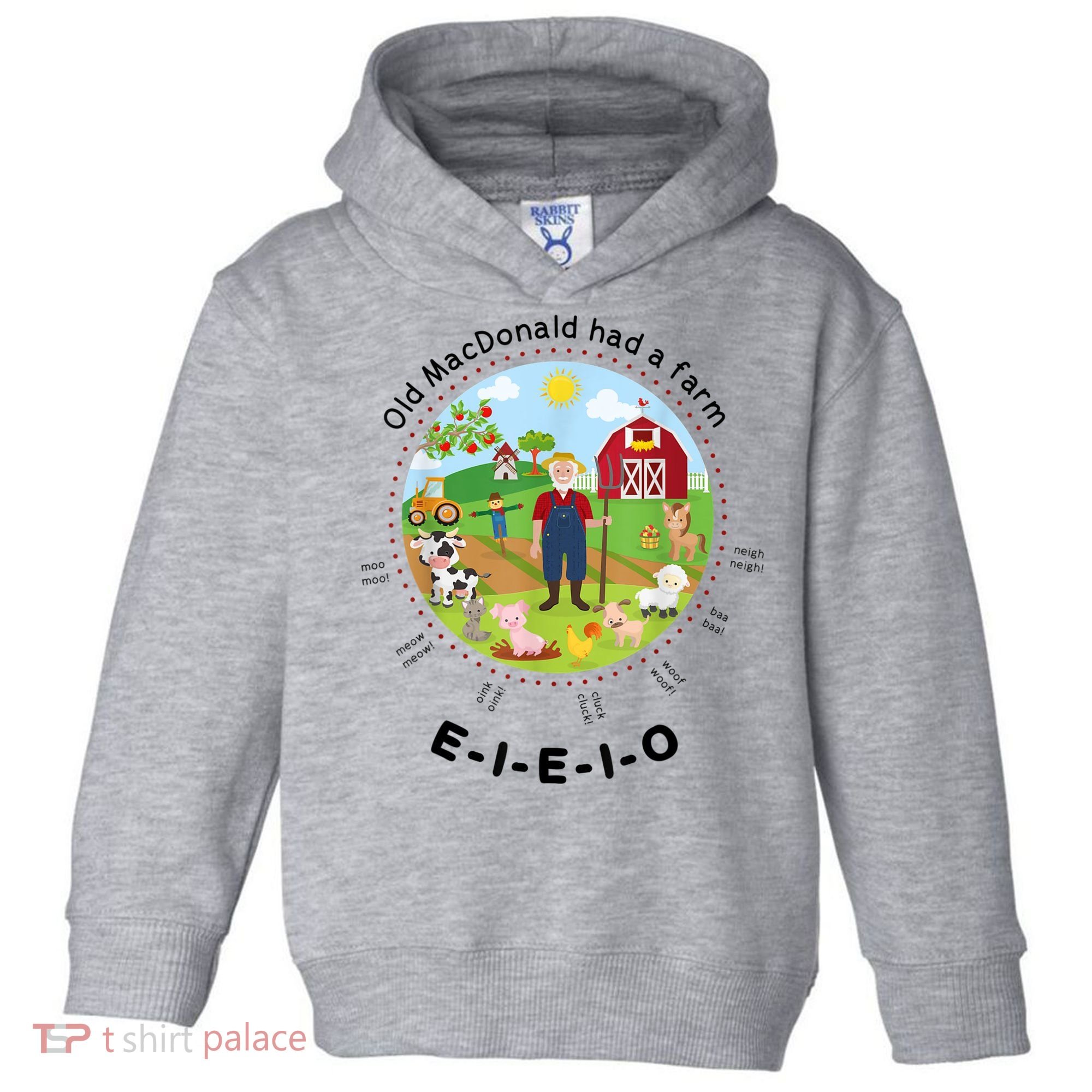 Old MacDonald Had A Farm English Nursery Rhyme Theme Toddler Hoodie