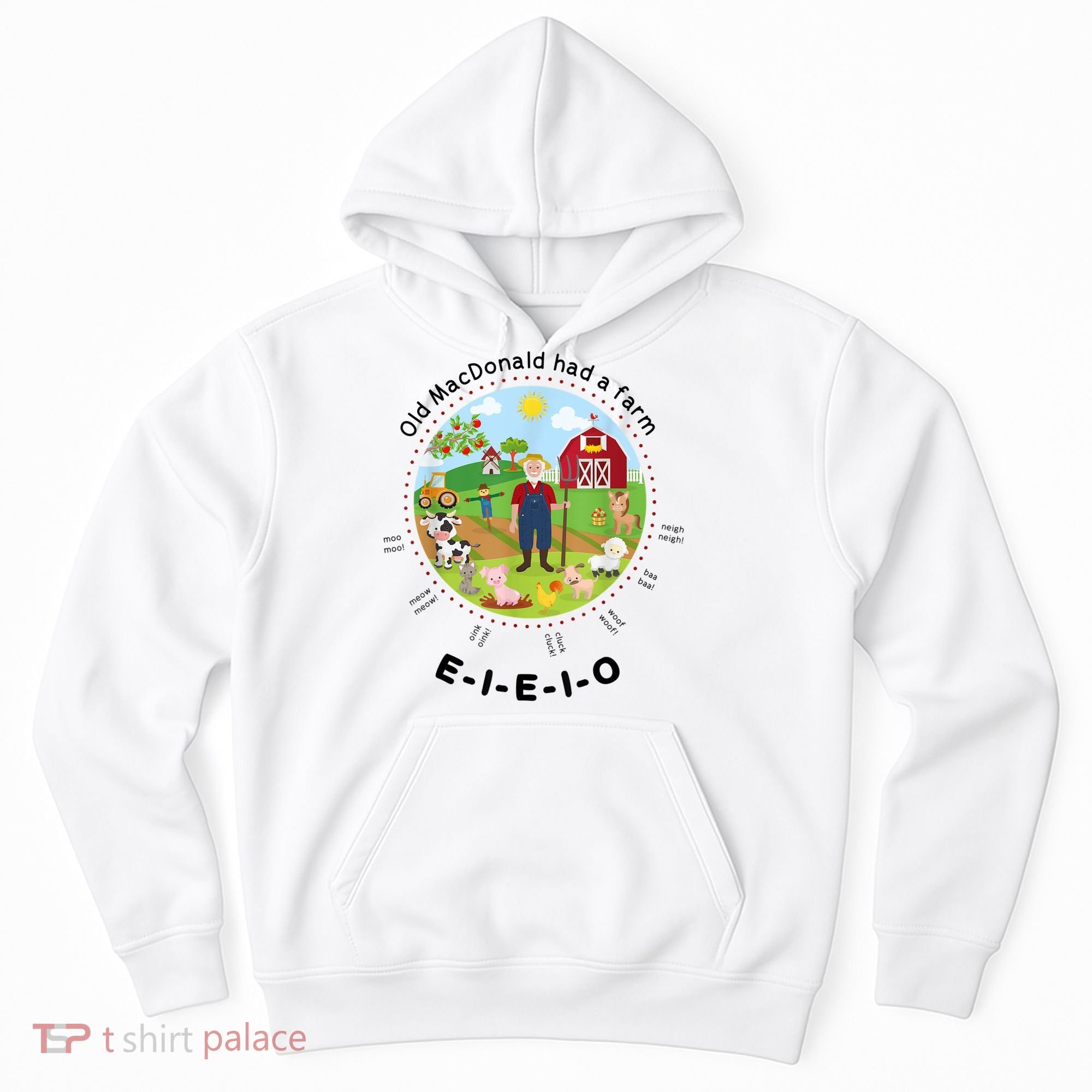 Old MacDonald Had A Farm English Nursery Rhyme Theme Hoodie