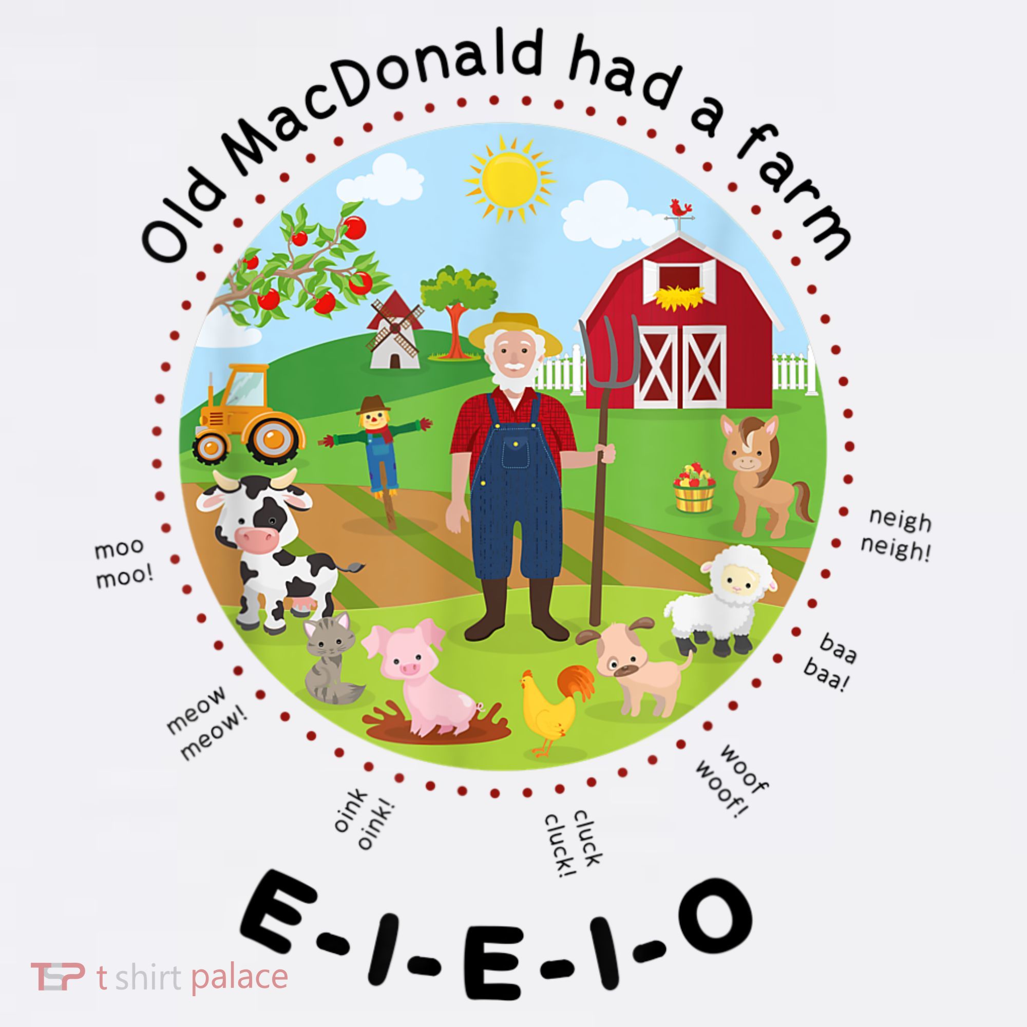 Old MacDonald Had A Farm English Nursery Rhyme Theme Hoodie