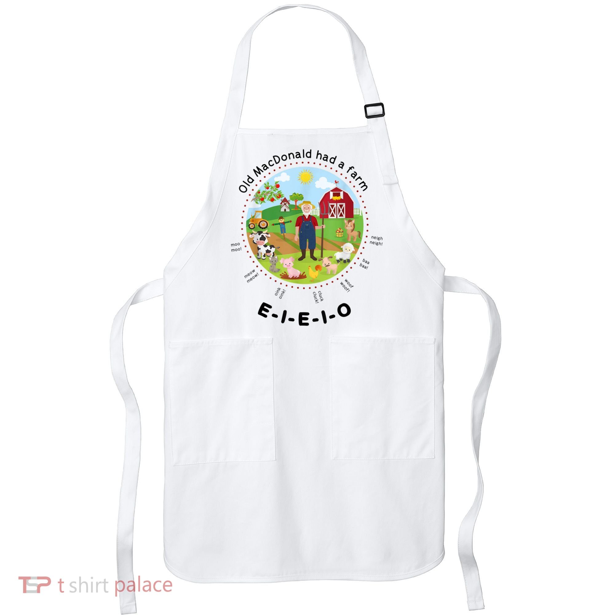 Old MacDonald Had A Farm English Nursery Rhyme Theme Apron