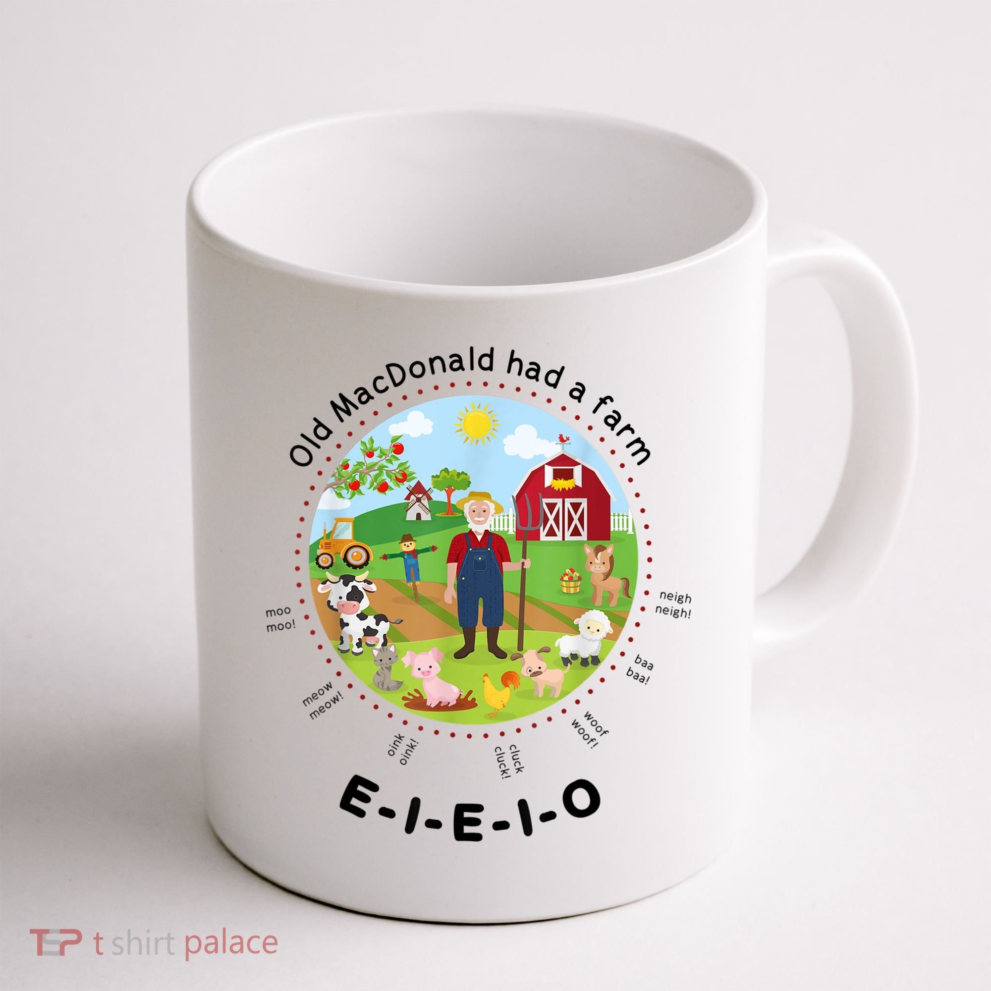 Old MacDonald Had A Farm English Nursery Rhyme Theme Coffee Mug