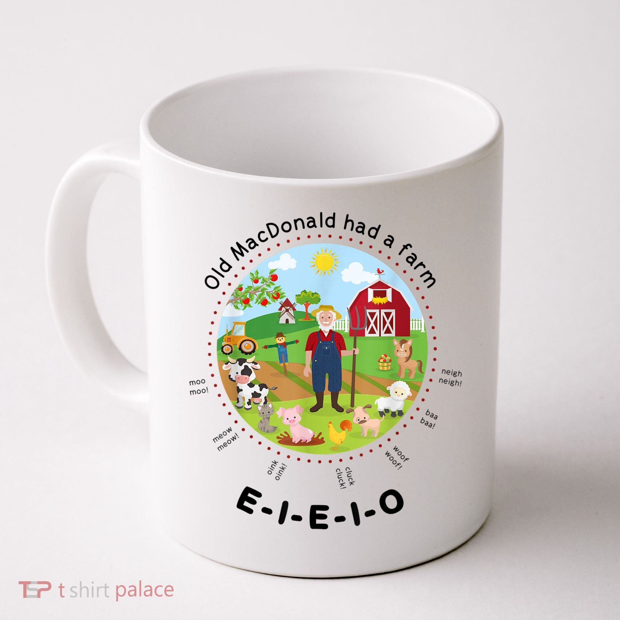 Old MacDonald Had A Farm English Nursery Rhyme Theme Coffee Mug