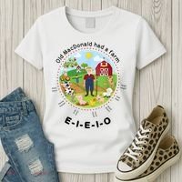 Old MacDonald Had A Farm English Nursery Rhyme Theme Women's T-Shirt thumb 3