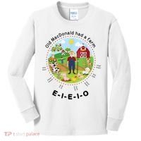 Old MacDonald Had A Farm English Nursery Rhyme Theme Kids Long Sleeve Shirt thumb 0