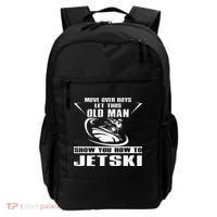 Old Man How To Jetski Cool Retro JetSki Jet Skiing Backpack thumb 0