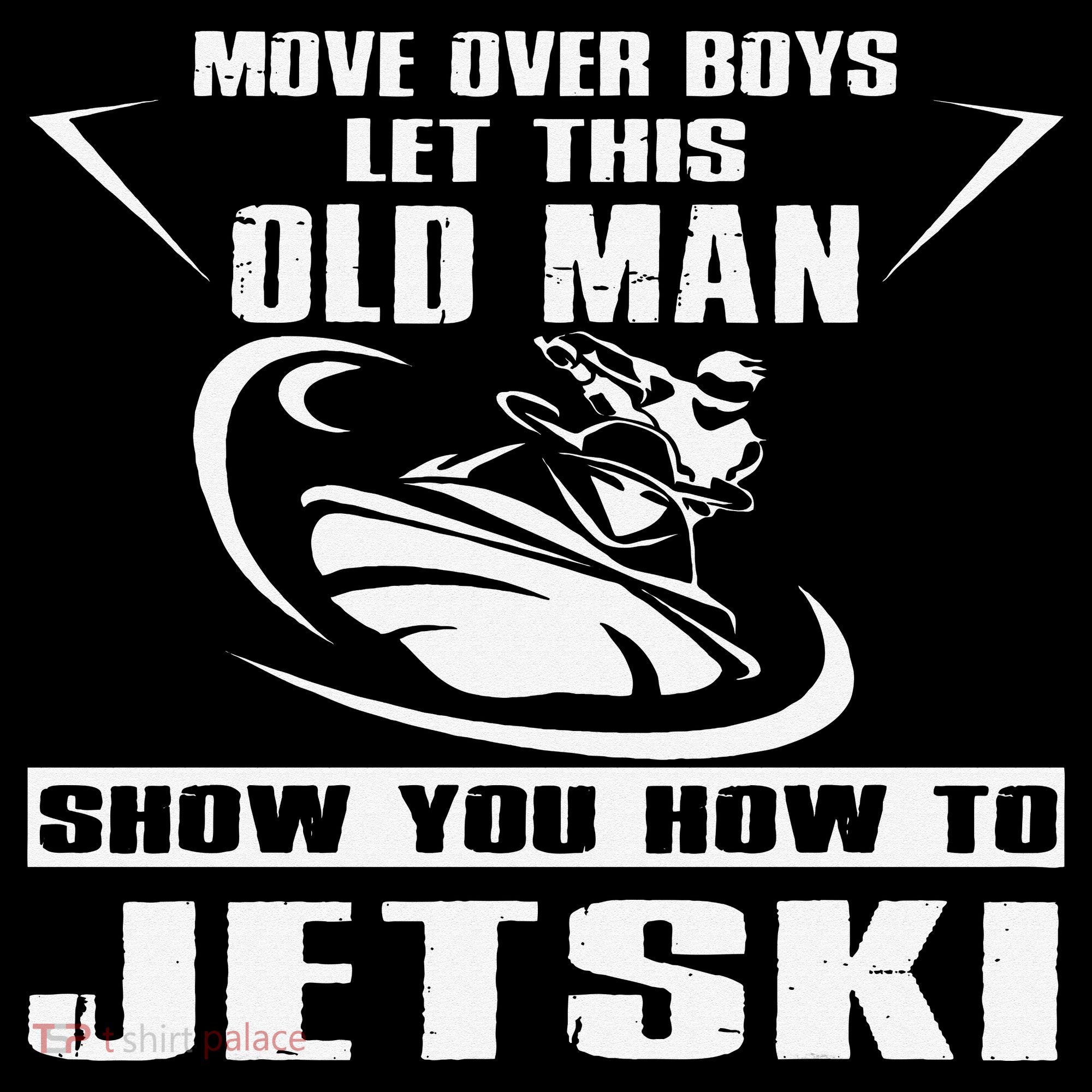 Old Man How To Jetski Cool Retro JetSki Jet Skiing Women's Hoodie