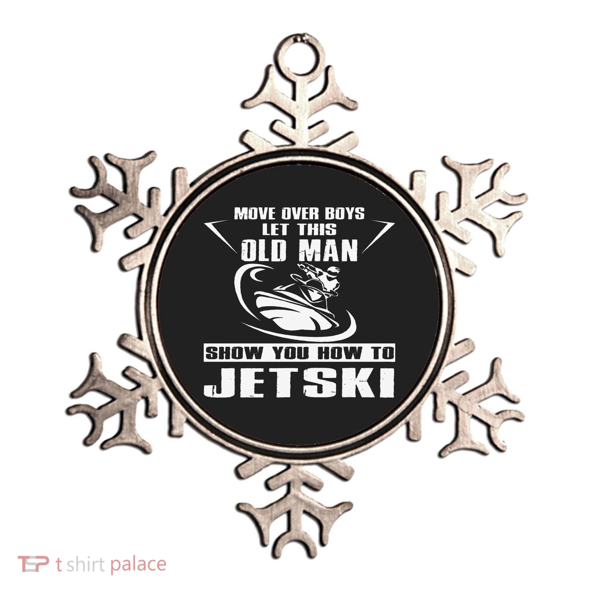 Old Man How To Jetski Cool Retro JetSki Jet Skiing Ornament
