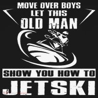 Old Man How To Jetski Cool Retro JetSki Jet Skiing Ornament thumb 1