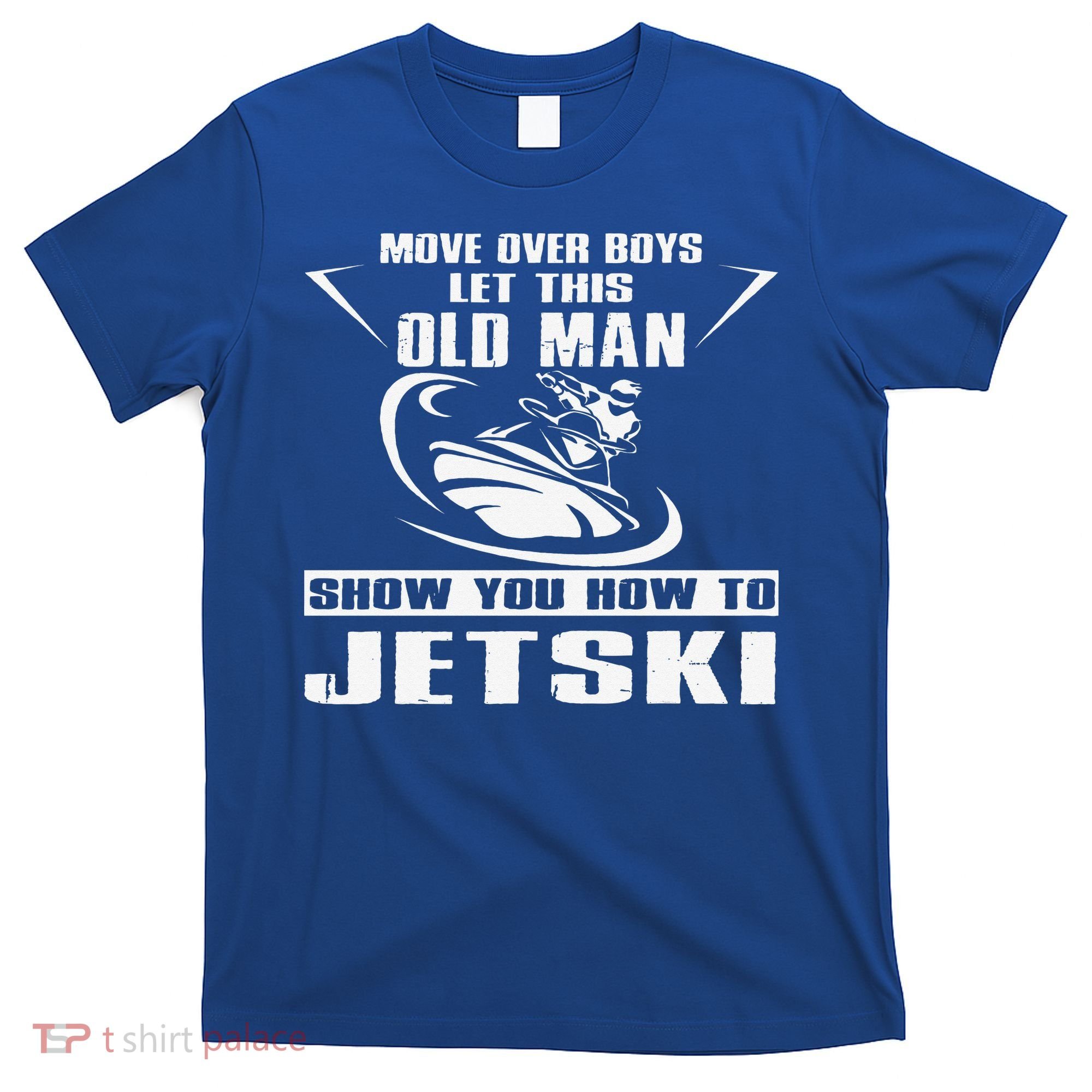 Old Man How To Jetski Cool Retro JetSki Jet Skiing T-Shirt