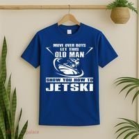 Old Man How To Jetski Cool Retro JetSki Jet Skiing T-Shirt thumb 2