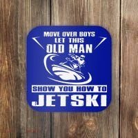 Old Man How To Jetski Cool Retro JetSki Jet Skiing Coaster thumb 0