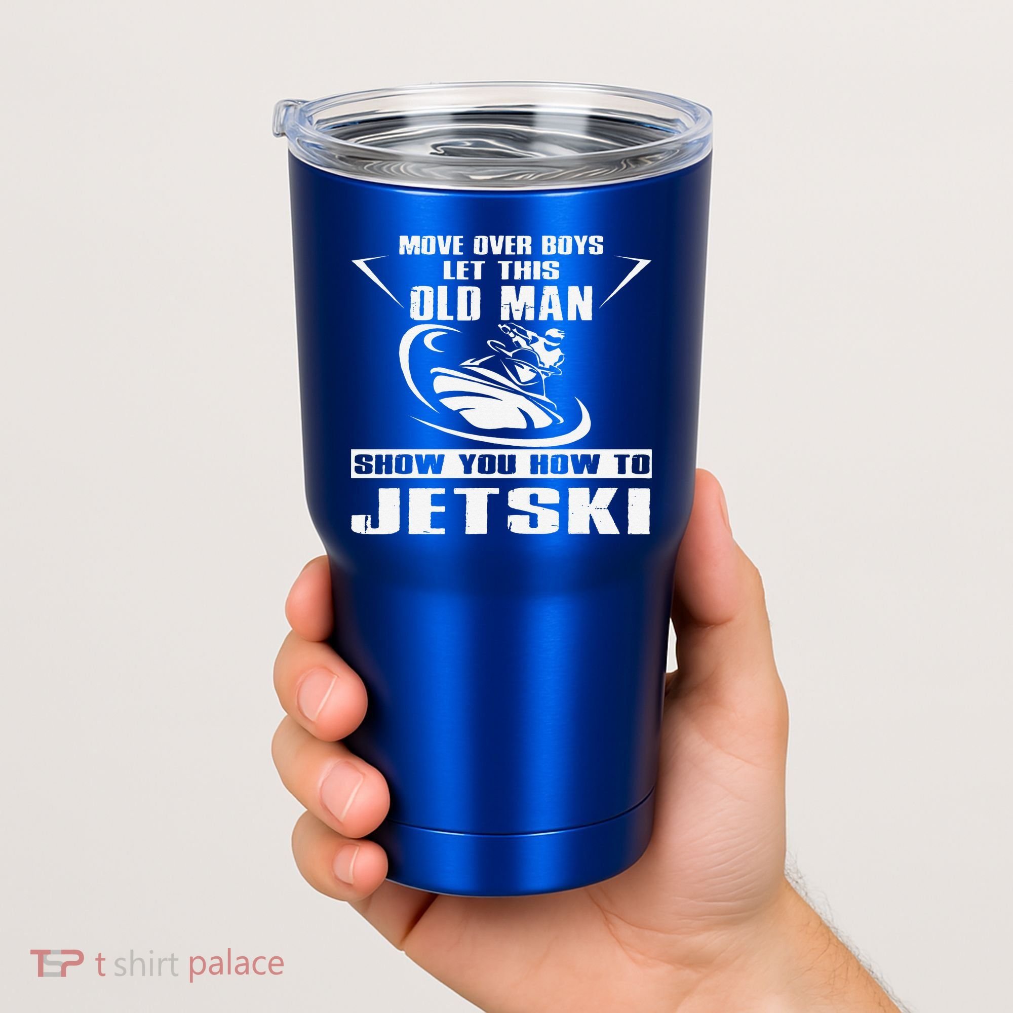 Old Man How To Jetski Cool Retro JetSki Jet Skiing Tumbler