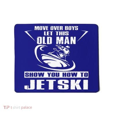 Old Man How To Jetski Cool Retro JetSki Jet Skiing Mousepad