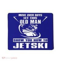Old Man How To Jetski Cool Retro JetSki Jet Skiing Mousepad thumb 0