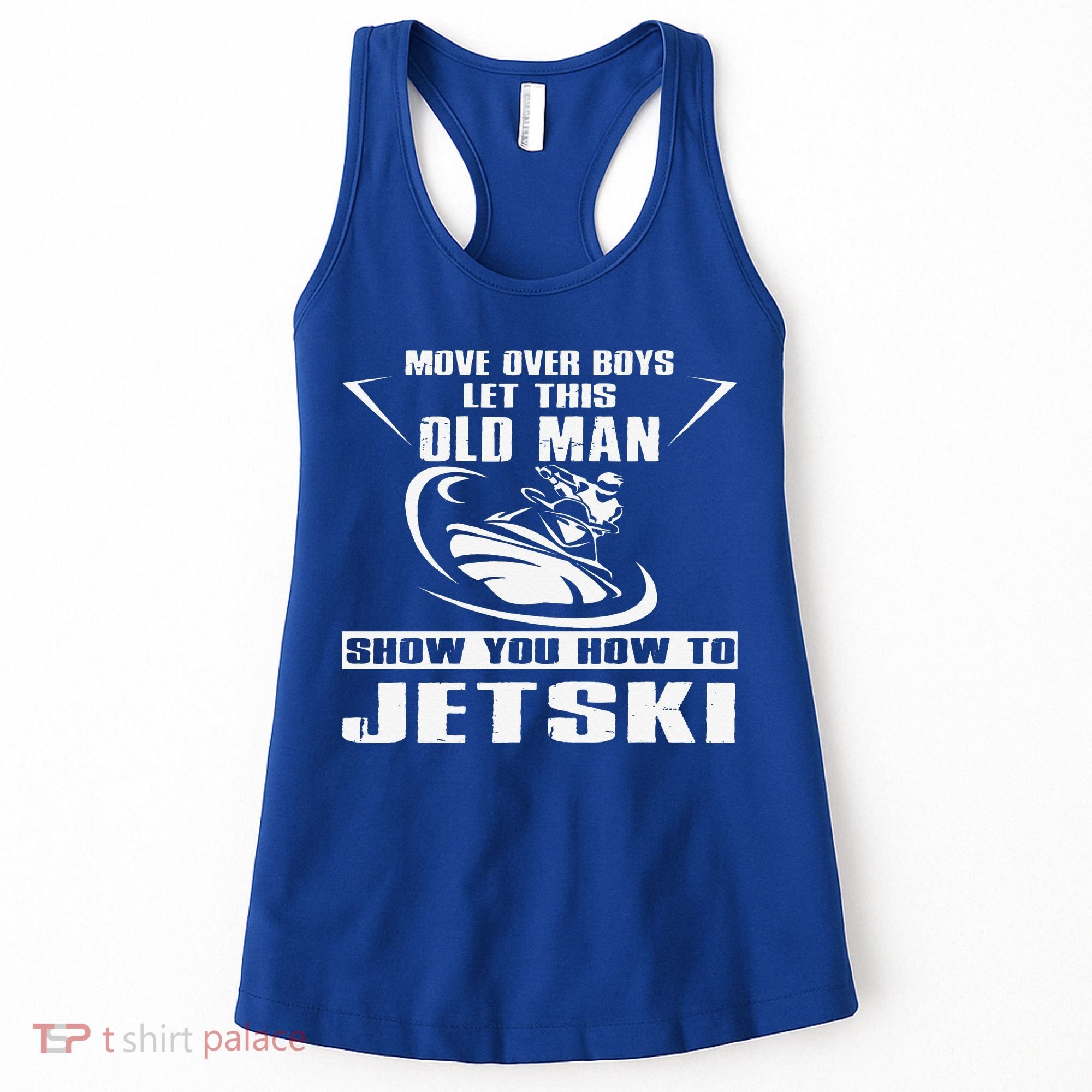 Old Man How To Jetski Cool Retro JetSki Jet Skiing Women's Tank Top