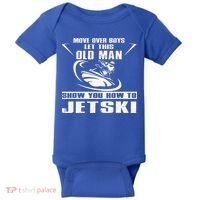 Old Man How To Jetski Cool Retro JetSki Jet Skiing Baby Bodysuit thumb 0