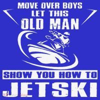 Old Man How To Jetski Cool Retro JetSki Jet Skiing Baby Bodysuit thumb 2