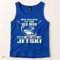 Old Man How To Jetski Cool Retro JetSki Jet Skiing Tank Top thumb 2
