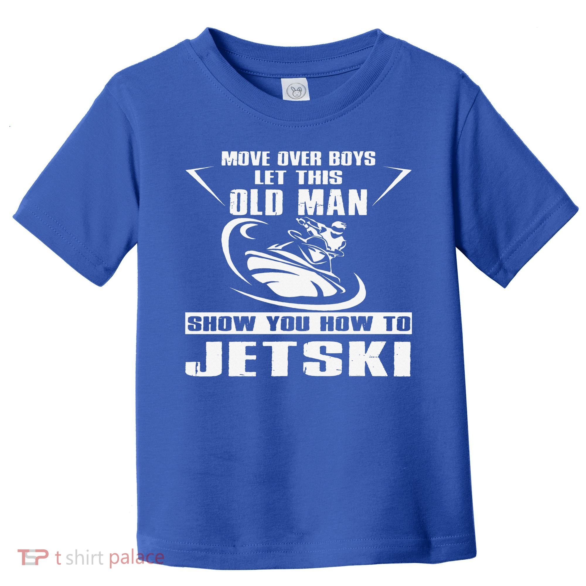 Old Man How To Jetski Cool Retro JetSki Jet Skiing Toddler T-Shirt