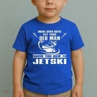 Old Man How To Jetski Cool Retro JetSki Jet Skiing Toddler T-Shirt thumb 2