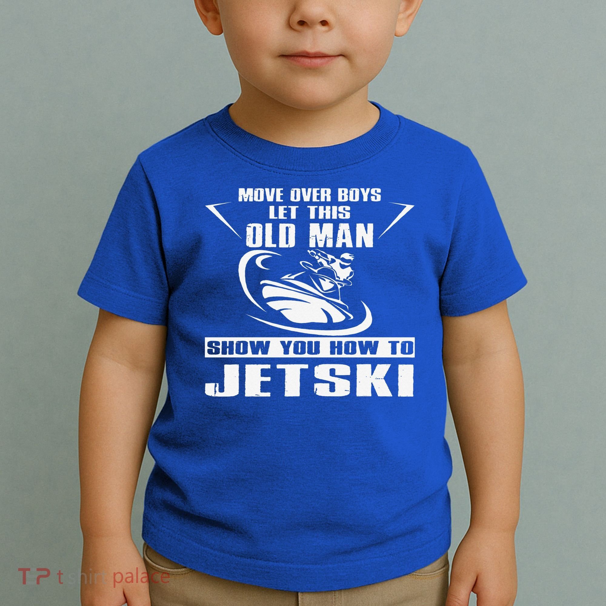 Old Man How To Jetski Cool Retro JetSki Jet Skiing Toddler T-Shirt